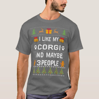 Funny Corgi Dog Owner Gifts Corgi Dog Ugly Christm Tシャツ