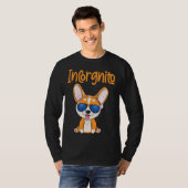 Funny Corgi Incorgnito Dog Tシャツ (正面フル)