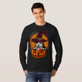 Funny Corgi Pumpkin Halloween Tシャツ (正面フル)