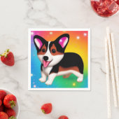 Funny Corgi Puppy Dog   スタンダードカクテルナプキン (インサイチュ)
