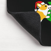 Funny Corgi Pushing Christmas Tree Xmas Dog Mom  マウスパッド (コーナー)