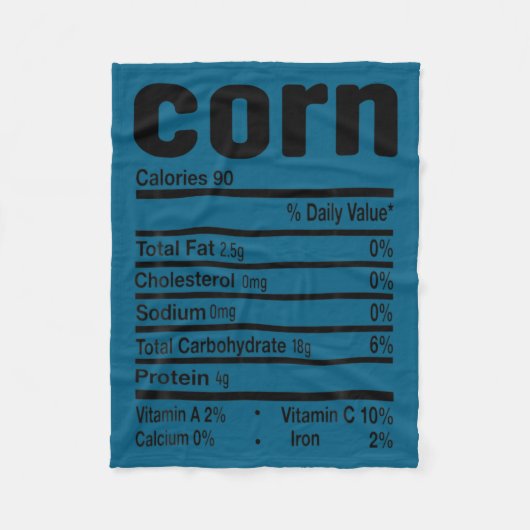 Funny Corn Nutrition Thanksgiving Costume  フリースブランケット (正面)