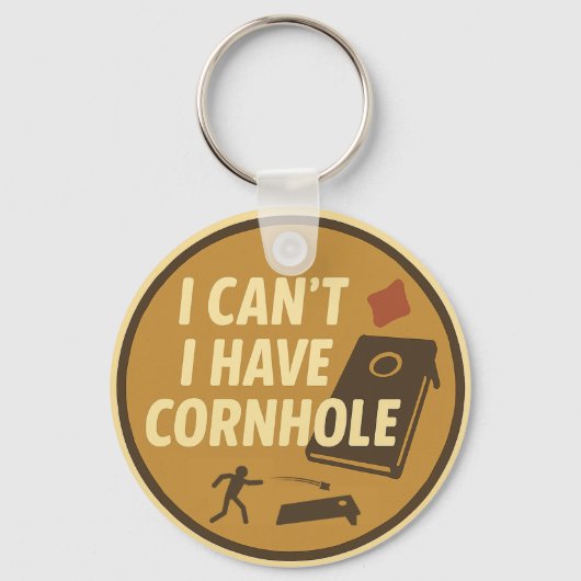 Funny Cornhole Game Enthusiast Graphic キーホルダー (正面)