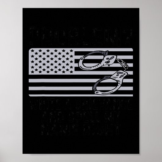 Funny Correction Officer Problem Write A ポスター (正面)