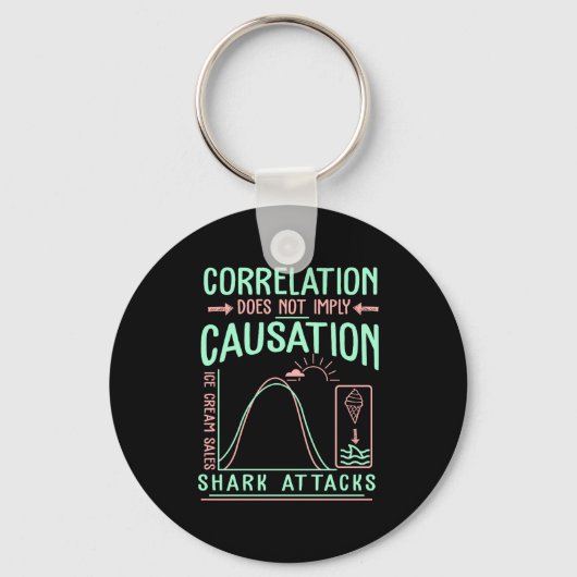Funny Correlation Does Not Imply Causation Premium キーホルダー (正面)