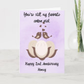 Funny Cotton Anniversary Card for Husband Pun カード (正面)
