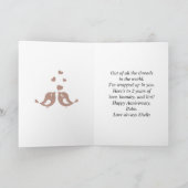 Funny Cotton Anniversary Card for Husband Pun カード (内部)