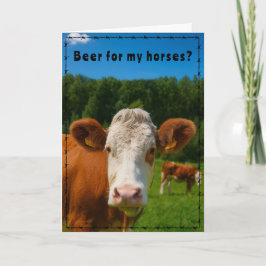 Funny Country Western Cow Ranch and Farm Style   カード