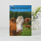 Funny Country Western Cow Ranch and Farm Style  招待状 (スタンド正面)