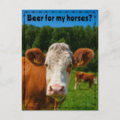 Funny Country Western Cow Ranch & Farm Style Quote シーズンポストカード (正面)