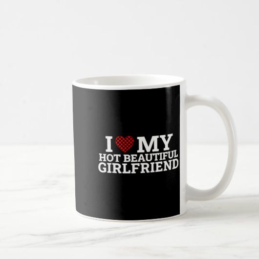 Funny Couple Matching I Love My Hot Beautiful Girl コーヒーマグカップ (右)