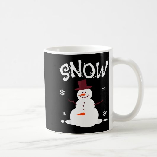 Funny Couples Christmas Party Snow Man Merry Xmas  コーヒーマグカップ (右)
