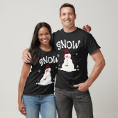 Funny Couples Christmas Party Snow Man Merry Xmas  Tシャツ (ユニセックス)