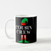 Funny Cousin Crew Elf Christmas Elf Cousin Sweater コーヒーマグカップ (左)