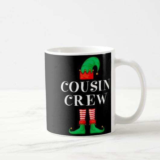 Funny Cousin Crew Elf Christmas Elf Cousin Sweater コーヒーマグカップ (右)