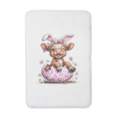 Funny Cow Easter Rabbit Cute Highland Cows Lover E バスマット (正面縦)
