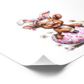 Funny Cow Easter Rabbit Cute Highland Cows Lover E フォトプリント (角)