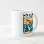 Funny Cow Holy Cow! My Mug Is Huge Epic Cartoon ジャンボコーヒーマグカップ (正面右)