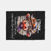 Funny Cow I Think I'm Gonna Get On Someone's Nerve フリースブランケット (正面(横))