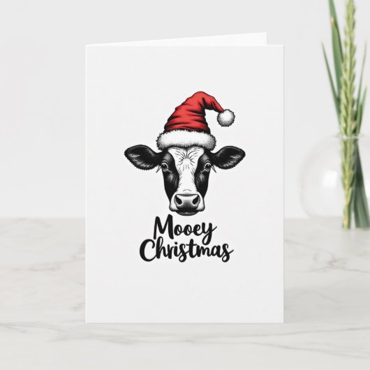 Funny Cow Mooey Christmas カード (正面)