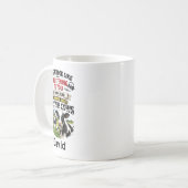 Funny Cow Mug – Thinking About Holstein Cows コーヒーマグカップ (正面左)