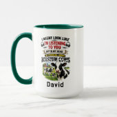 Funny Cow Mug – Thinking About Holstein Cows マグカップ (左)