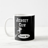 Funny Cow Shirt New Jersey Cow Lover Farm Animal R コーヒーマグカップ (左)