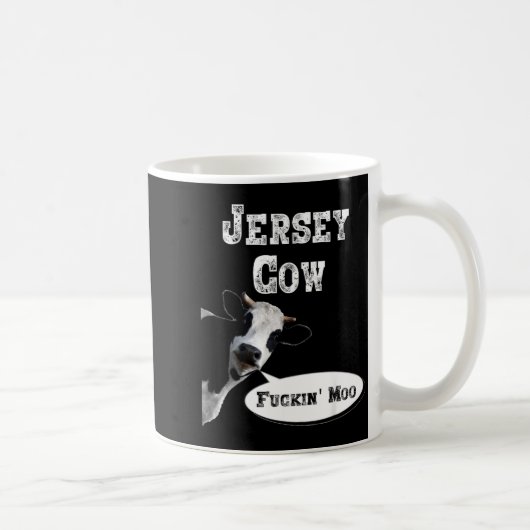 Funny Cow Shirt New Jersey Cow Lover Farm Animal R コーヒーマグカップ (右)