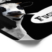 Funny Cow Shirt New Jersey Cow Lover Farm Animal R ポスター (角)