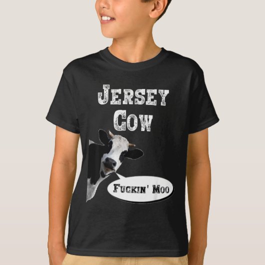 Funny Cow Shirt New Jersey Cow Lover Farm Animal R Tシャツ (正面)
