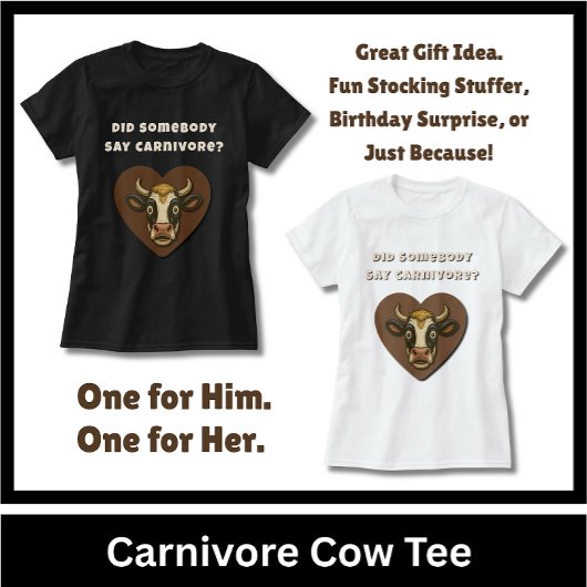 Funny Cow Steak Meat Lover Gift Tシャツ