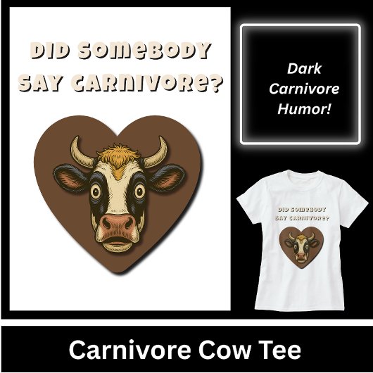 Funny Cow Steak Meat Lover Gift Tシャツ