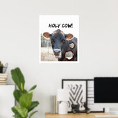 funny cow wall art ポスター (ホームオフィス)