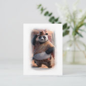 Funny Cowboy Panda on a White  シーズンポストカード (スタンド正面)