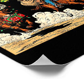 Funny Cowboy Santa Christmas Holiday Western Style ポスター (角)