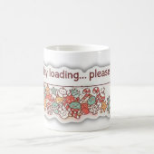 Funny Cozy Christmas Holiday Loading Progress Bar  コーヒーマグカップ (中央)