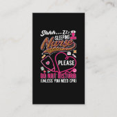 Funny CPR Nurse Leopard Print RN Medical Worker 名刺 (正面)
