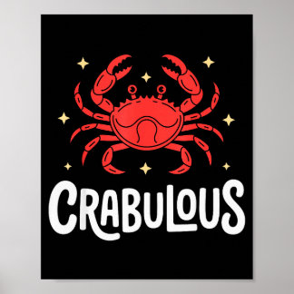 Funny Crab Art For Men Women Kids Crabby Crabbing  ポスター