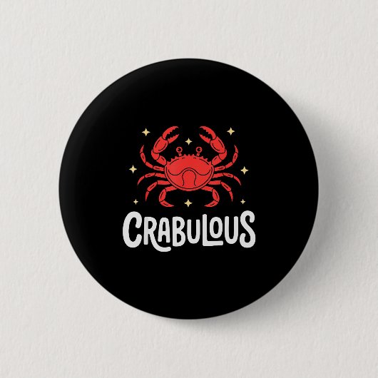 Funny Crab Art For Men Women Kids Crabby Crabbing  缶バッジ (正面)