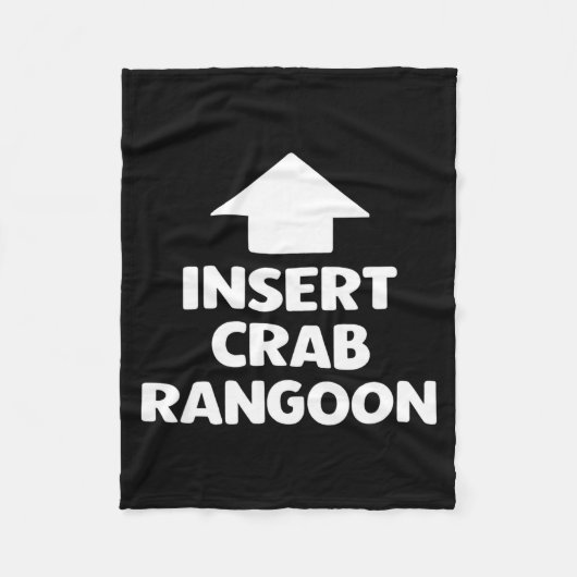 Funny Crab Rangoon Apparel _ Hilarious Foodie  フリースブランケット (正面)