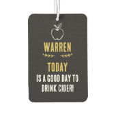 Funny Craft Cider Drinker Quote カーエアーフレッシュナー (裏面)