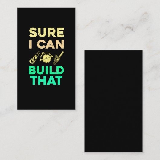 Funny Craftsman Dad Woodworking Husband 名刺 (正面/裏面)