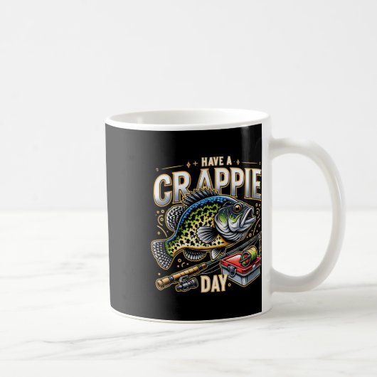 Funny Crappie Fishing Humor Joke Have A Crappie Da コーヒーマグカップ (右)