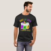 Funny Crawfish Boil Mardi Gras Beer Drinking Shut  Tシャツ (正面フル)