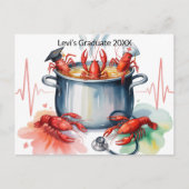 Funny Crawfish Nurse Graduation Postcard ポストカード (正面)