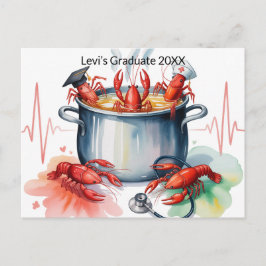 Funny Crawfish Nurse Graduation Postcard ポストカード