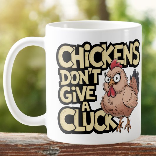 Funny Crazy Chicken Lady Cluck Off Antisocial Farm コーヒーマグカップ
