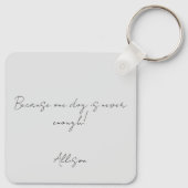 Funny Crazy Dog Lady  キーホルダー (裏面)