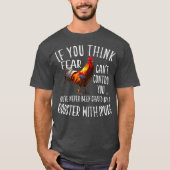 Funny Crazy Rooster Chicken Farm Tシャツ (正面)