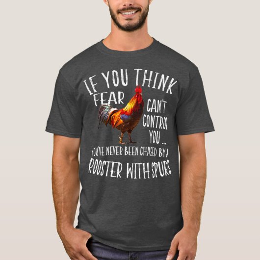 Funny Crazy Rooster Chicken Farm Tシャツ (正面)